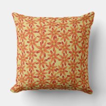 Retro Sunburst Madelief Bloemmotief in Warm Geel