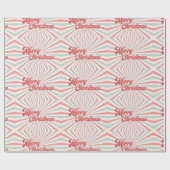 Retro Sunburst Merry Kerstmis midden eeuw Cadeaupapier (Vlak)