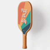 Retro Sunburst met persoonlijke naam Pickleball Paddle (Links)