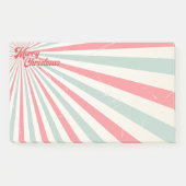 Retro Sunburst Mid Century Kerst Post-it® Notes (Voorkant)