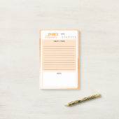Retro Sunburst Mini Dagelijkse Planner Post-it® Notes (Op bureau)