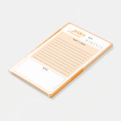 Retro Sunburst Mini Dagelijkse Planner Post-it® Notes (Schuin)