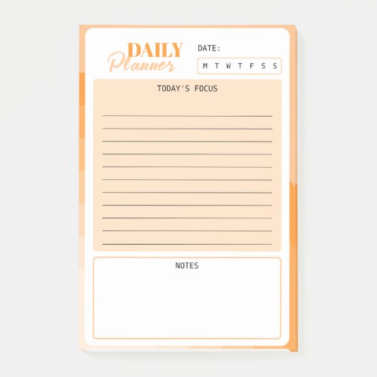 Retro Sunburst Mini Dagelijkse Planner Post-it® Notes (Voorkant)