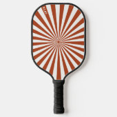 Retro Sunburst Pattern Pickleball Paddle (Voorkant)