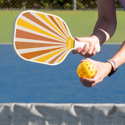Retro Sunburst Pickleball Paddle (Insitu)