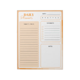 Retro Sunburst regenboog Dagelijkse Planner Notitieblok