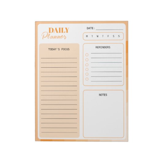Retro Sunburst regenboog Dagelijkse Planner Notitieblok (Linkerzijde)