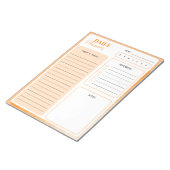 Retro Sunburst regenboog Dagelijkse Planner Notitieblok (Schuin)