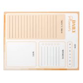 Retro Sunburst regenboog Dagelijkse Planner Notitieblok (Voorkant)