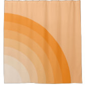 Retro Sunburst regenboog Douchegordijn (Voorkant)