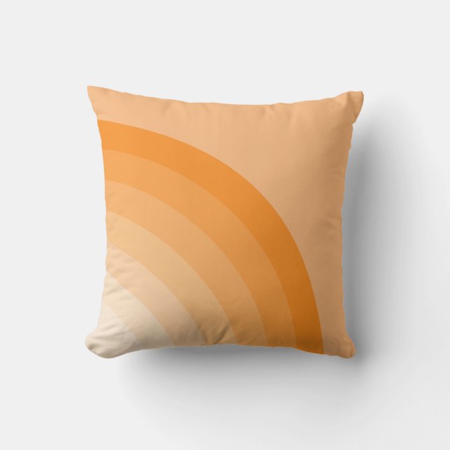 Retro Sunburst regenboog Kussen (Voorkant)