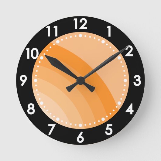 Retro Sunburst regenboog Ronde Klok (Voorkant)