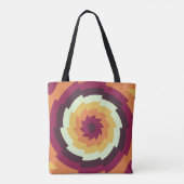 Retro Sunburst-spiraal Tote Bag (Achterkant)