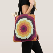 Retro Sunburst-spiraal Tote Bag (Dichtbij)