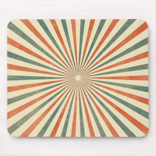 Retro Sunburst Spiral  Design Muismat (Voorkant)