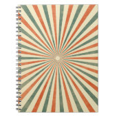 Retro Sunburst Spiral  Design Notitieboek (Voorkant)