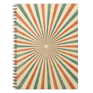 Retro Sunburst Spiral  Design Notitieboek