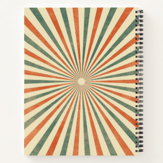 Retro Sunburst Spiral  Design Notitieboek