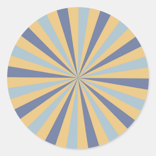 Retro Sunburst Sticker (Voorkant)