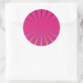 Retro Sunburst Sticker - Groovy and Funky Design (Tas)