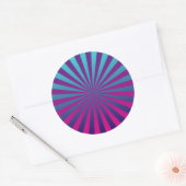 Retro Sunburst Sticker - Levendig en afspeelbaar (Envelop)