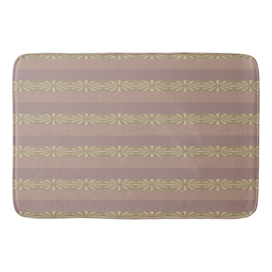 Retro Sunburst Strepenpatroon Badmat (Voorkant)