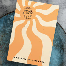 Retro sunburst werveling sinaasappel zon logo oorb