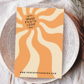 Retro sunburst werveling sinaasappel zon logo oorb visitekaartje