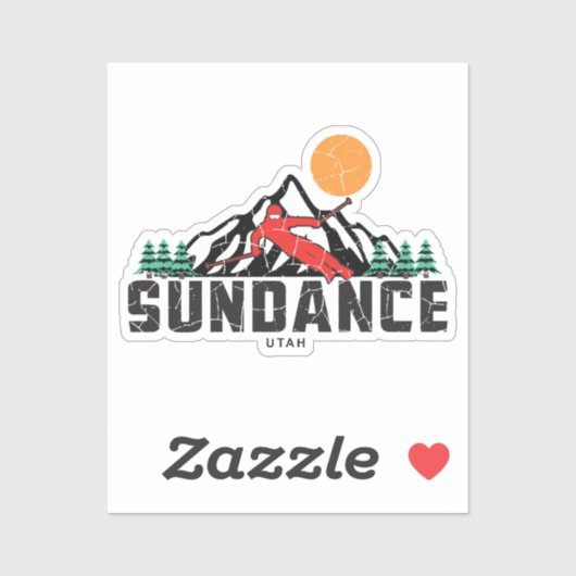 Retro Sundance Bergski Sticker (Vel)