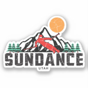 Retro Sundance Bergski Sticker