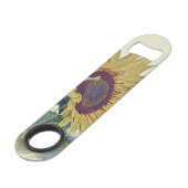 Retro Sunflower  Bottle Open Speed Flessenopener (Achterkant Gekanteld)