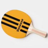 Retro Sunflower Buzz Three Pin Stripes with Name Tafeltennisbatje (Zijkant)