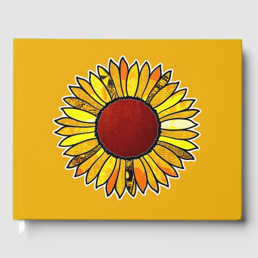 Retro Sunflower Gastenboek (Voorkant)
