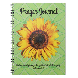 Retro Sunflower Prayer Journal Colossians 4:2 Notitieboek