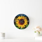 Retro Sunflower Wall klok (Huis)