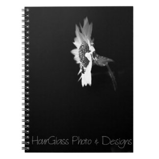 Retro Sunflower with Bee Spiral Photo Notebook Notitieboek