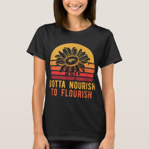 Retro Sunflower zurig tot Vlaamse  tuin T-shirt