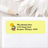 Retro Sunny Day @ The Beach Retouradres labels (Insitu)