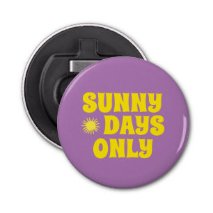 Retro Sunny Days citeert alleen Happy Summer Paars Button Flesopener