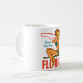Retro "Sunny Exposure Florida" Pin-Up Koffiemok (Voorkant links)