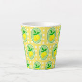 Retro Sunny Lemon Yellow Spring Green Latte Mok (Voorkant)