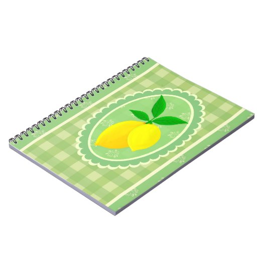 Retro Sunny Lemon Yellow Spring Green Notitieboek (Linkerzijde)
