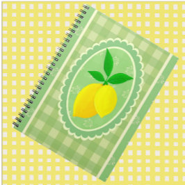 Retro Sunny Lemon Yellow Spring Green Notitieboek