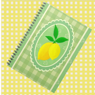 Retro Sunny Lemon Yellow Spring Green Notitieboek