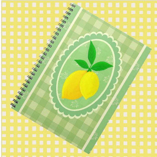 Retro Sunny Lemon Yellow Spring Green Notitieboek