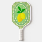 Retro Sunny Lemon Yellow Spring Green Pickleball Paddle (Achterkant)