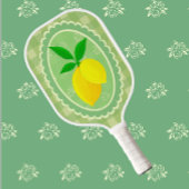 Retro Sunny Lemon Yellow Spring Green Pickleball Paddle