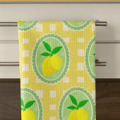 Retro Sunny Lemon Yellow Spring Green Theedoek