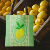 Retro Sunny Lemon Yellow Spring Green Tote Bag