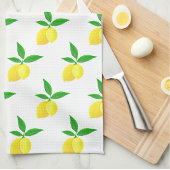 Retro Sunny Yellow Lemon Drop Blue Check Servet